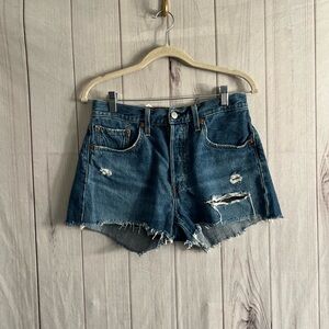 Denim Distressed Women Shorts